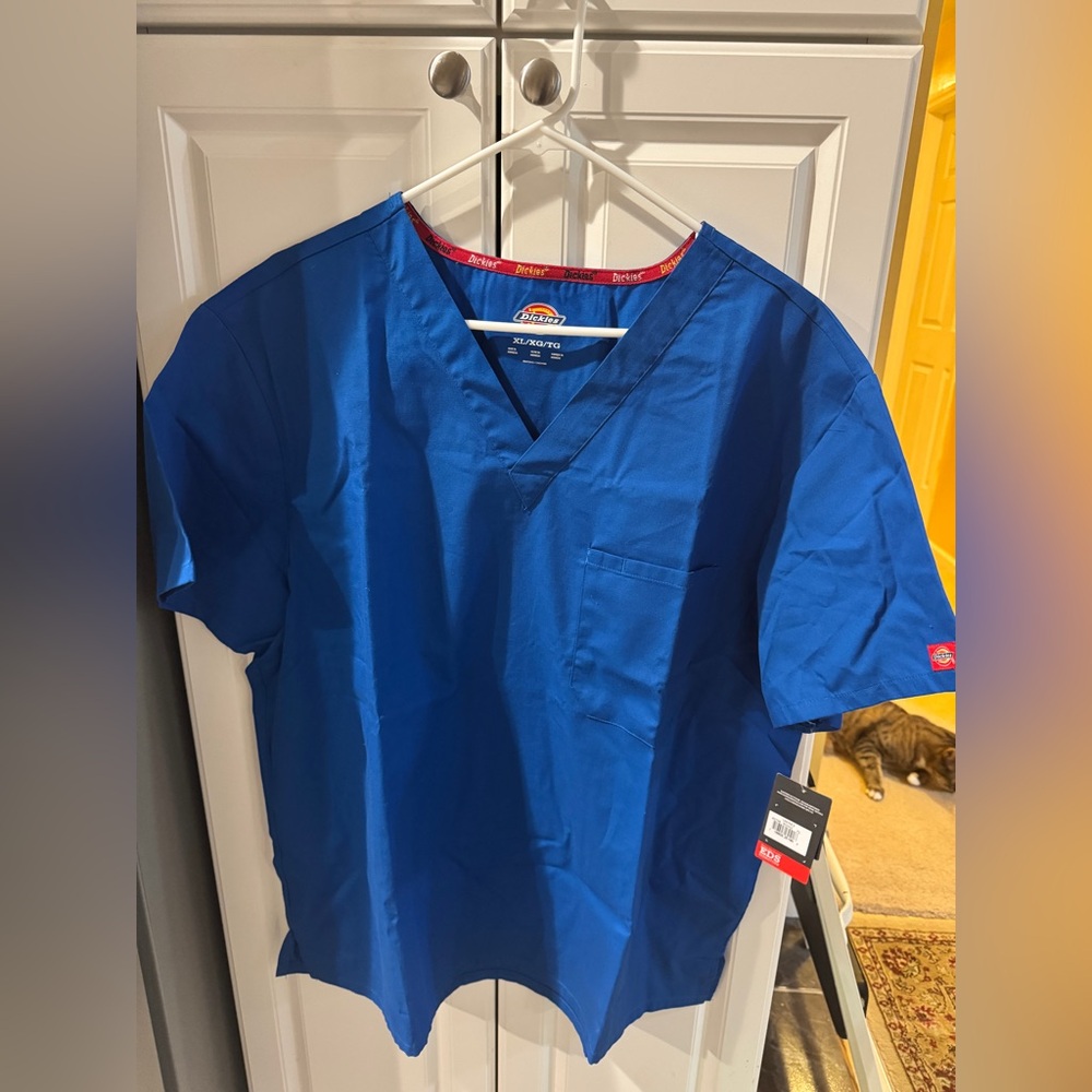 Dickies Men's Royal Blue V-Neck Tee